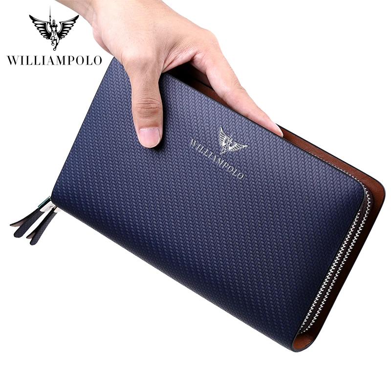 Мужской кошелек WILLIAMPOLO деловая вместительная сумка-клатч кошелек-клатч из