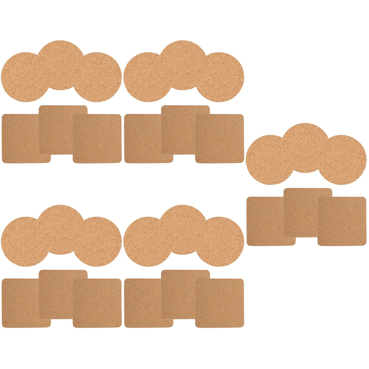 

30 Pcs Cup Heat Resistant Cork Coaster Wood Coasters Cork Coasters Coasters Cork for Protection Crafting Home