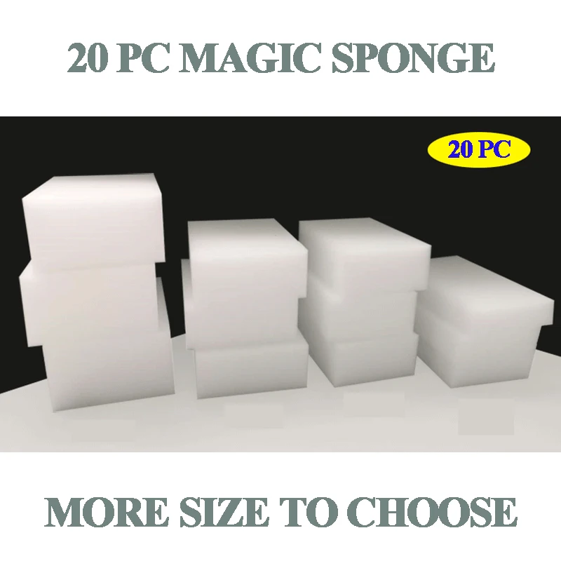 

ZhangJi 20 Pcs Multiple Melamine Magic Sponges reusable washable cleaning Sponge Eraser For Kitchen Office Bathroom Accessories
