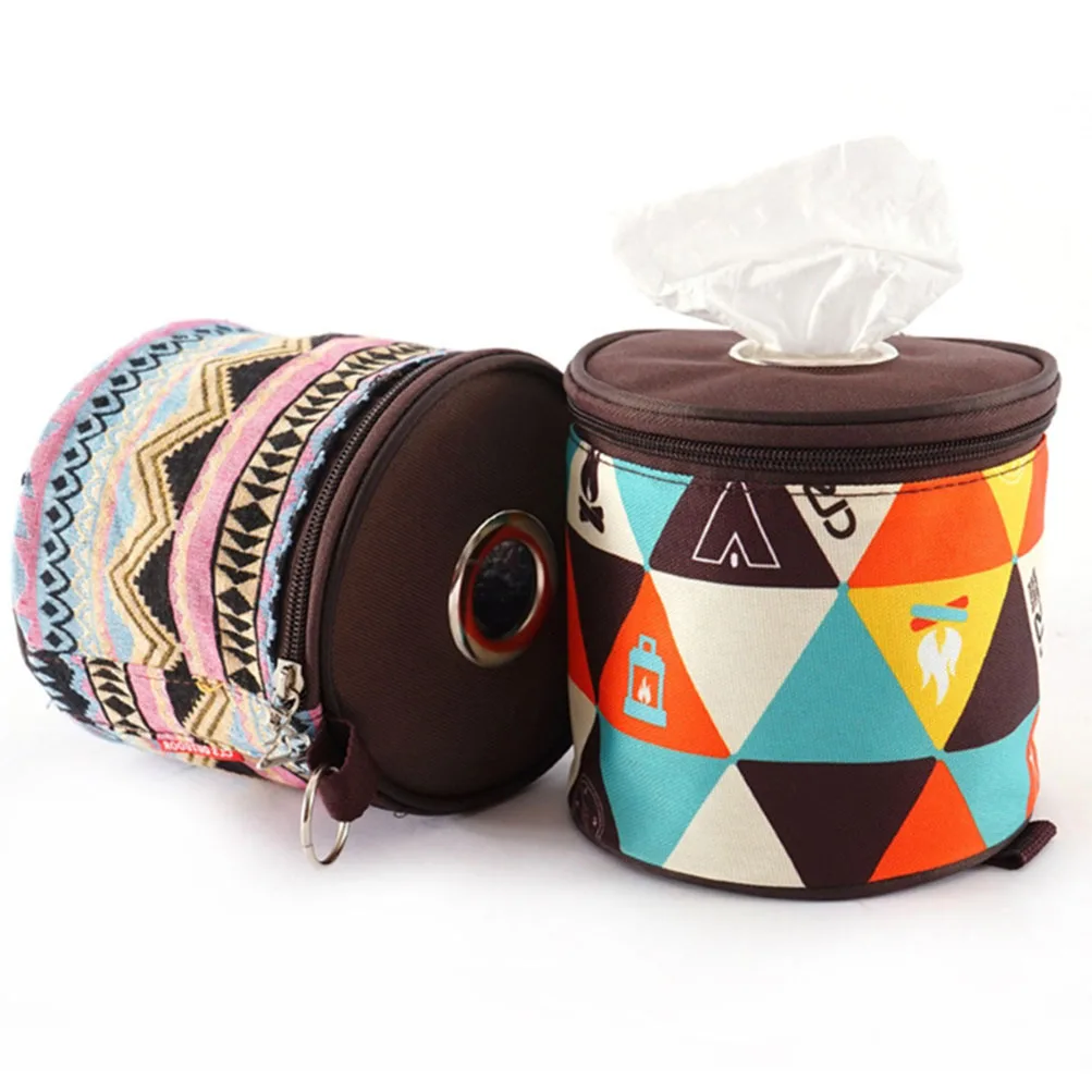 

Складная туалетная бумага в национальном стиле для использования на открытом воздухе, портативная дорожная сумка для хранения салфеток, рулонная бумажная коробка для полотенец
