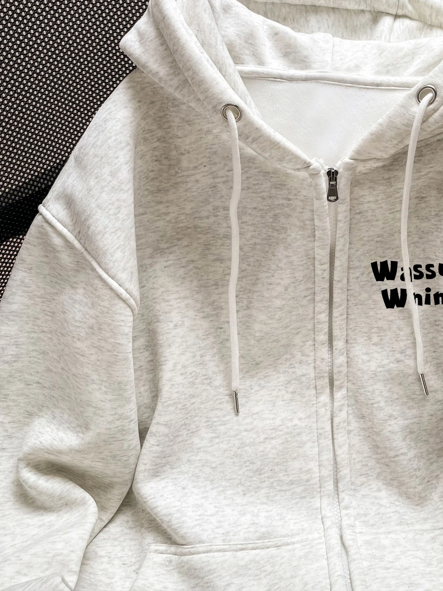  Утолщенная толстовка с капюшоном на флисовой подкладке женская осенне-зимняя