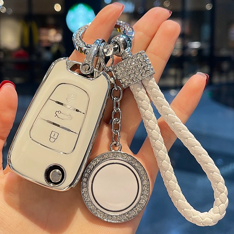 

Кожаный чехол для автомобильного ключа с кольцом-веревкой для Hyundai I10 I20 Ix25 I30 Ix35 Accent ELANTRA PALISADE ENCINO Solaris Veloster TUCSON