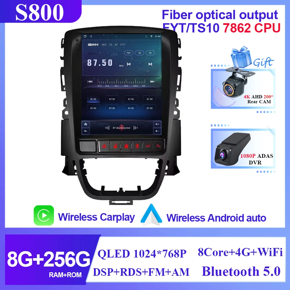 

Автомобильное радио Android 14, для Opel Astra J Vauxhall Buick Verano 2009-2015, мультимедийное видео 2Din, 4G, WIFI, головное устройство Carplay