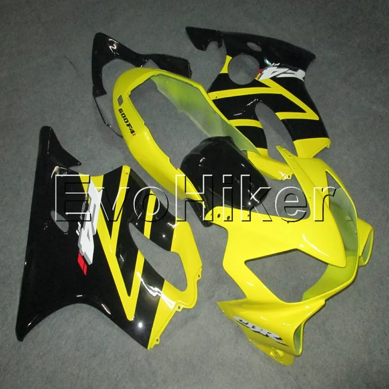 

Комплект обтекателей под давлением для CBR600, F4i, 2004, 2005, 2006, 2007, желтый, черный, CBR 600, F4i, 04, 05, 06, 07, комплект обтекателей для двигателя из АБС-пластика