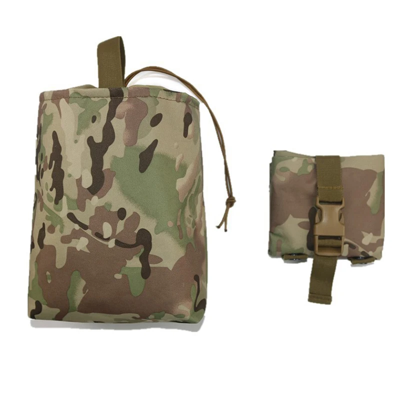 

Foldable Magazine Dump Pouch EDC Military Hunting Bag Mag Drop Pouch Airsoft Pistol Ammo Accessories Pocket Molle Waist Pack
