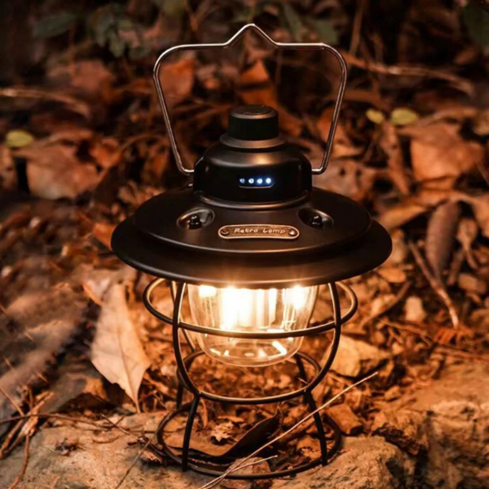 

Перезаряжаемый фонарь для кемпинга с плавным затемнением, портативный водонепроницаемый фонарь для походов, рыбалки, экстренных ситуаций, дома, отключения питания, для помещений