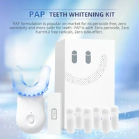 luxsmile hot sale pap teeth whitening kit 10 mins timer peroxide free home whiten wireless led teeth whitening kit with pods