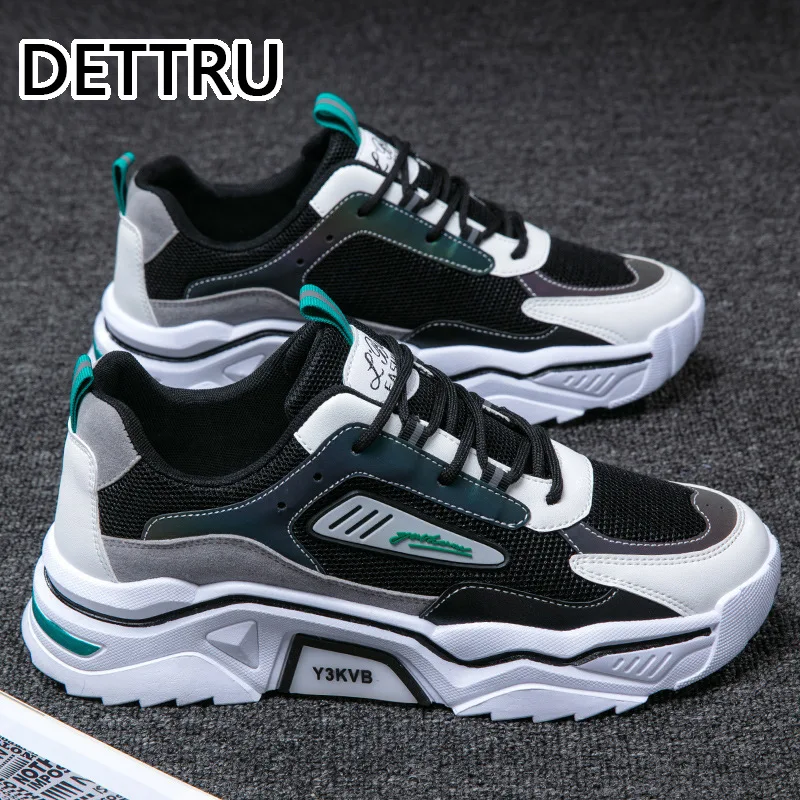 

DETTRU Mens Sneakers Fashion Casual Running Shoes Lover Gym Shoes Light Breathe Comfort Outdoor Air Cushion Couple Jogging Shoes