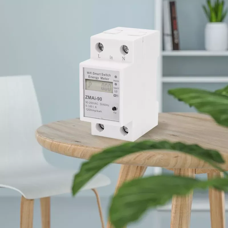 

WiFi Smart Metering Energy Meter Tuya/smart Life APP Remote Control Din Rail Single-phase Smart WIFI Metering Switch