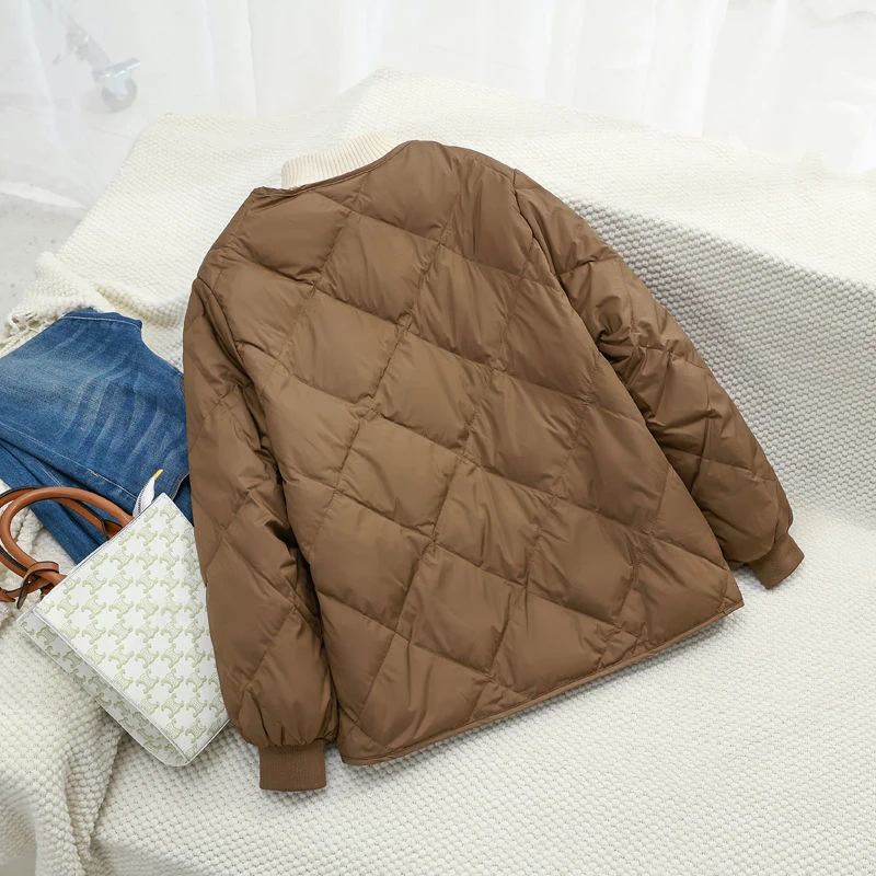 New Autumn Winter Thicken Female Warm Short Parka Women Casual Solid Color Loose Puffer Stand Collar Coat Jackets Outwear