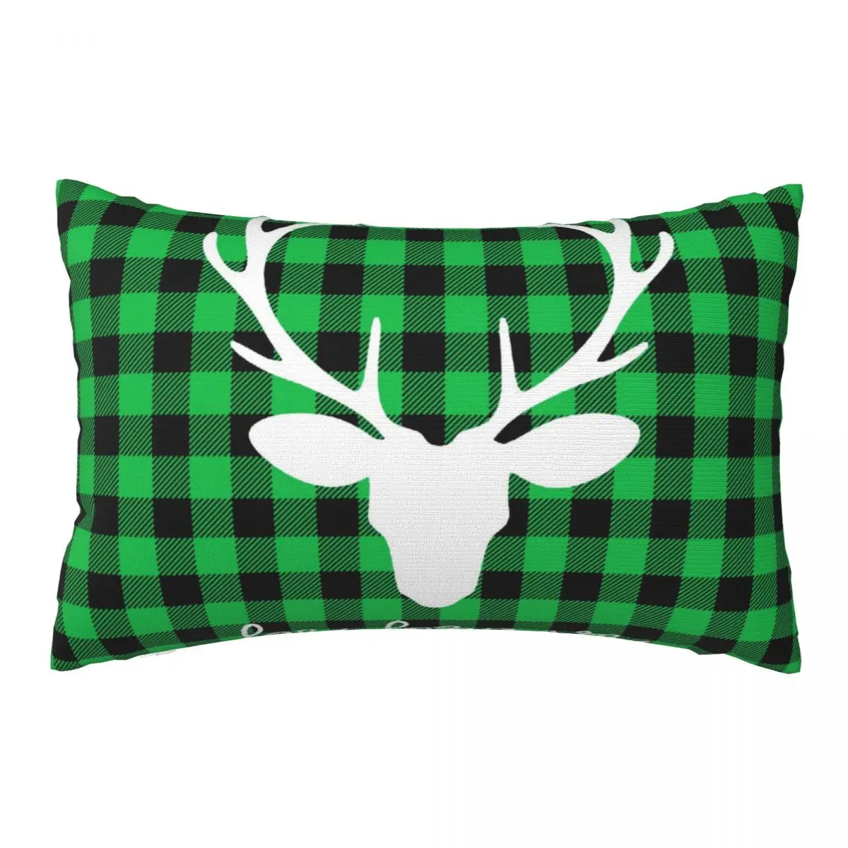 

Black Green Plaid Moose Decorative Pillow Covers Throw Pillow Cover Home Pillows Shells Cushion Cover Zippered Pillowcase