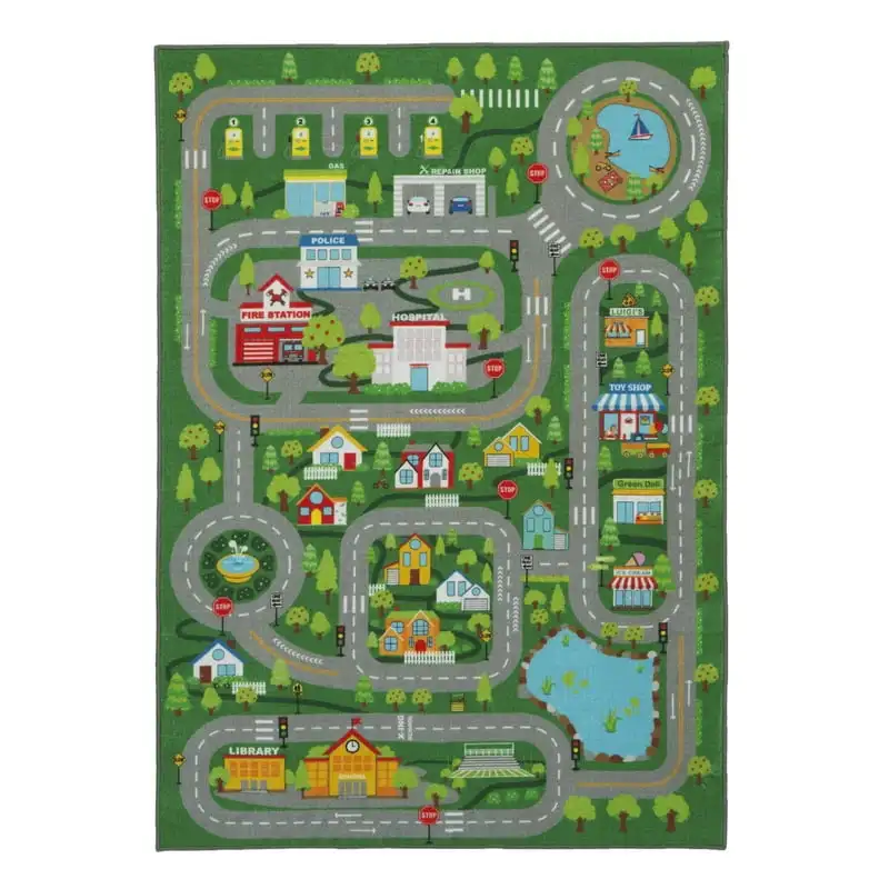 

Extra Large Road Map Activity Rug, 6’6 Prayer mat Cute home decor Carpet runner rug hallway long Play mat Lord of the ring Thu