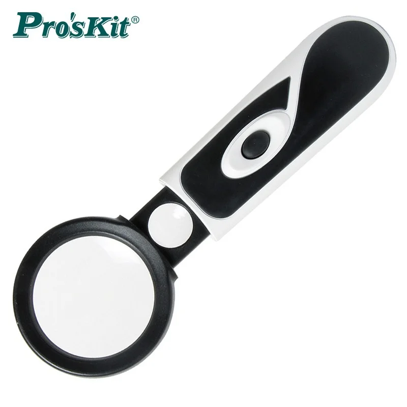 

Pro'sKit MA-023 3.5x handheld magnifying glass LED light suitable for PCB inspection, insect observation and jewelry work