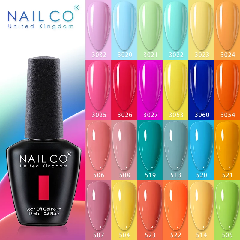 NAILCO 15 мл Цветной гель-лак для ногтей Базовое покрытие Топ Дизайн Лак Маникюр