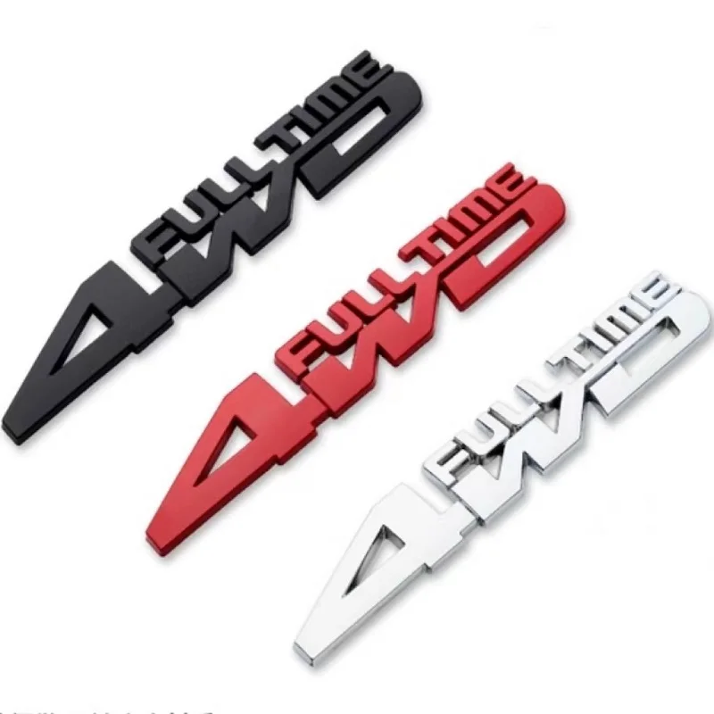 

1pcs 4WD Metal 3D Chrome car stickers Badge Decal car Styling full time 4wd Sticker