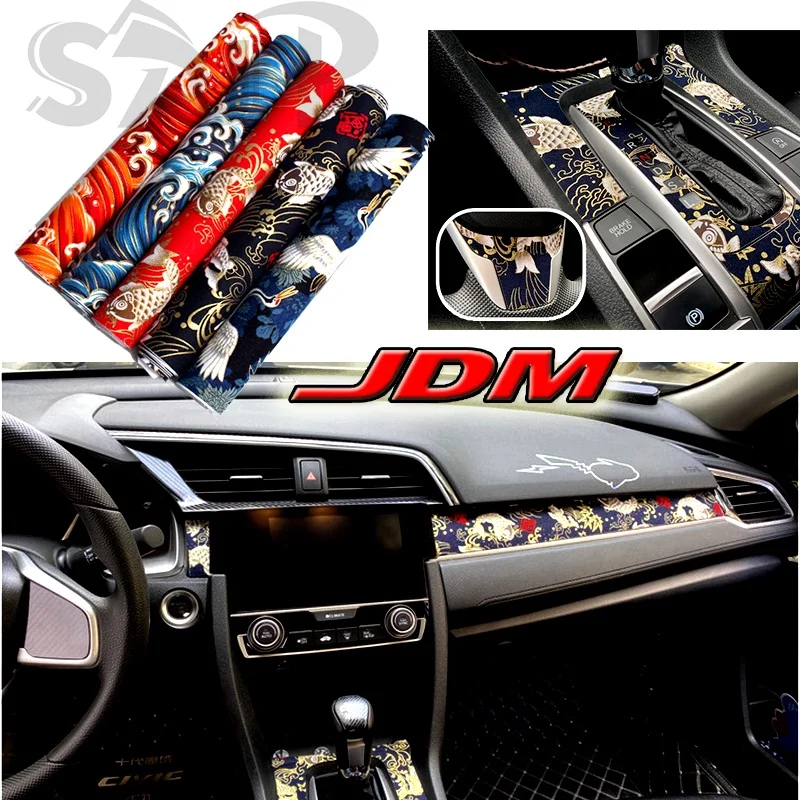

50*150cm JDM Japanese Style Automotive Interior Sticker Self-adhesive Tape with Adhesive and Wind Cloth Car Interior Car Sticker