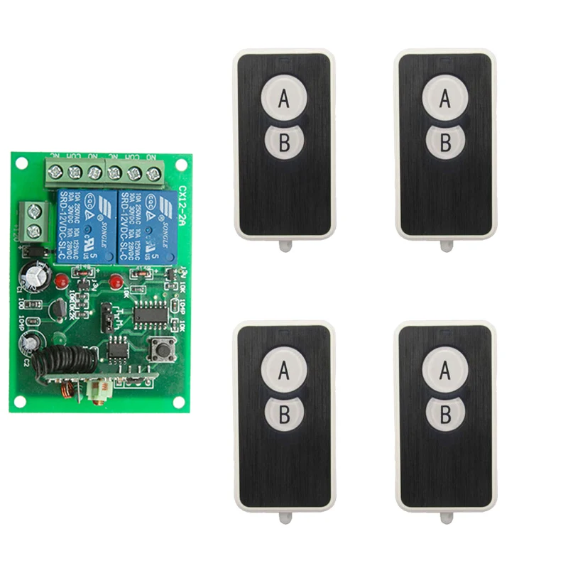 DC12V 24V 2-канальный мини беспроводной радиочастотный пульт