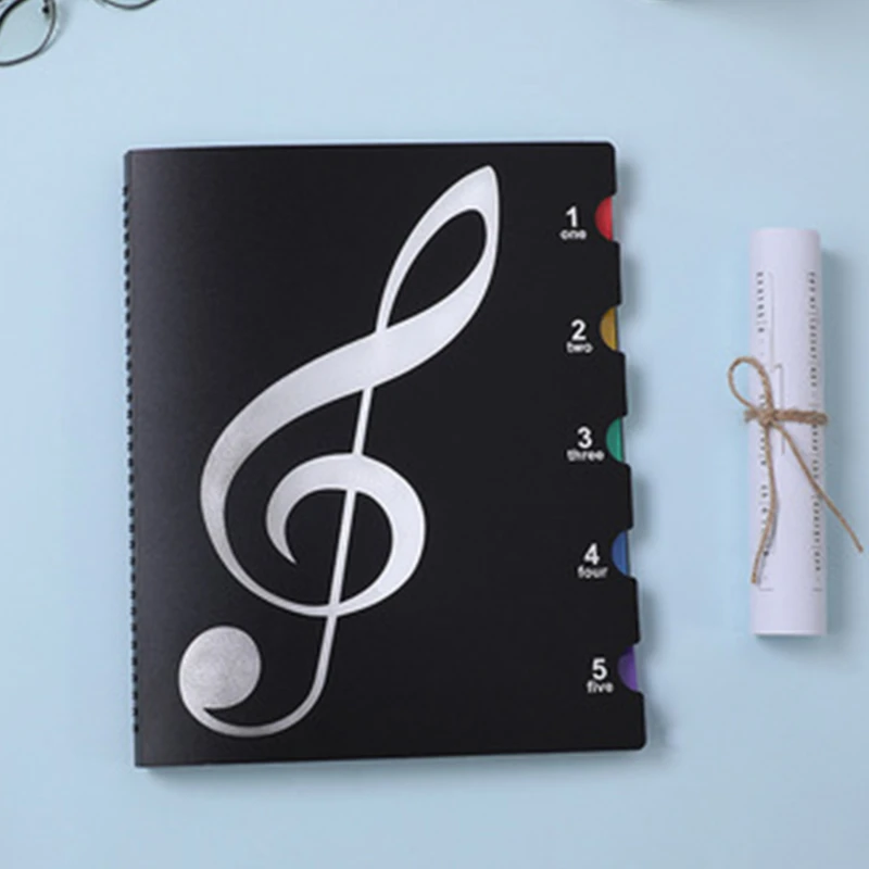 

1PC Multi-Layer 20 Pages/40 Sheets Folder Piano Score Storage Clip Music Band Practice Paper Document Storage Organizer