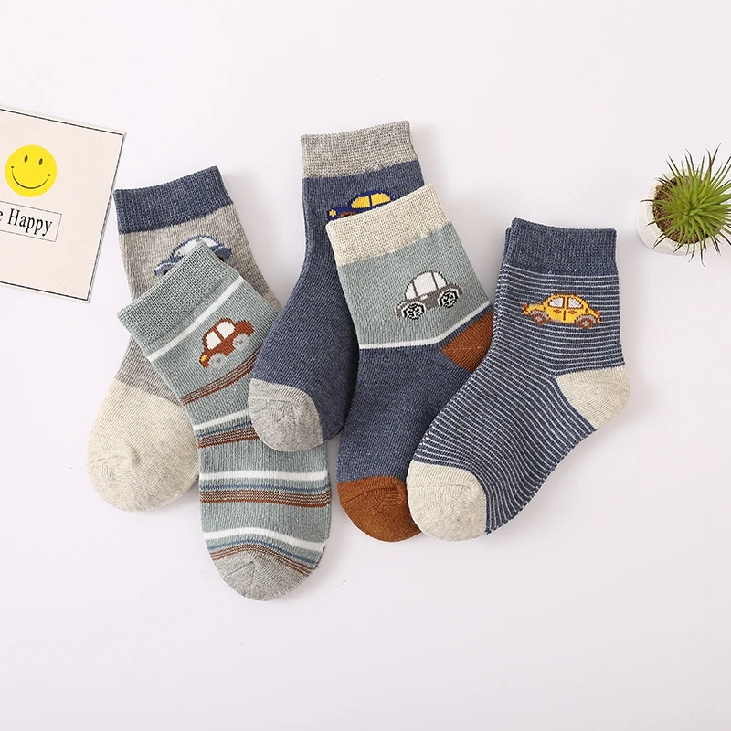 

Baby Boys Socks Infant Children Cotton Sport Socks Newborn Girls Breathable Printed Car Soft Toddler Kids Socks 5Pairs