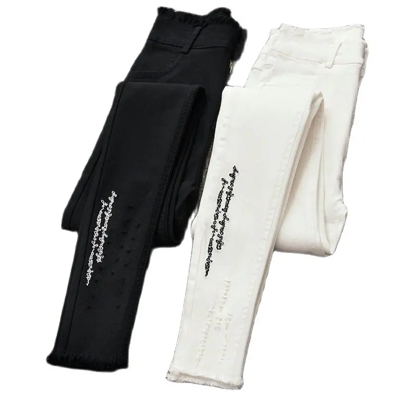 

Черно-белые тонкие эластичные весенне-осенне-зимние 2022 корейские модные женские Мешковатые брюки-карго Harajuku Женская одежда с высокой талией