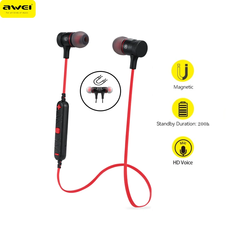 Awei A920BL/B926BL Sport Wireless Headphones Bluetooth Earphone Music Earbuds Headset with Mic Heavy Bass Earphones