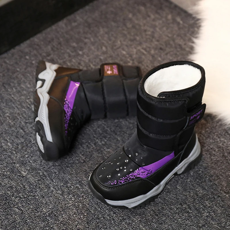 Xiaomi SALUDAS Winter Boots for Girls Waterproof Warm Shoes Boys Plush Sneakers Children Anti Slip Resistant Outdoor Tenis Shoes