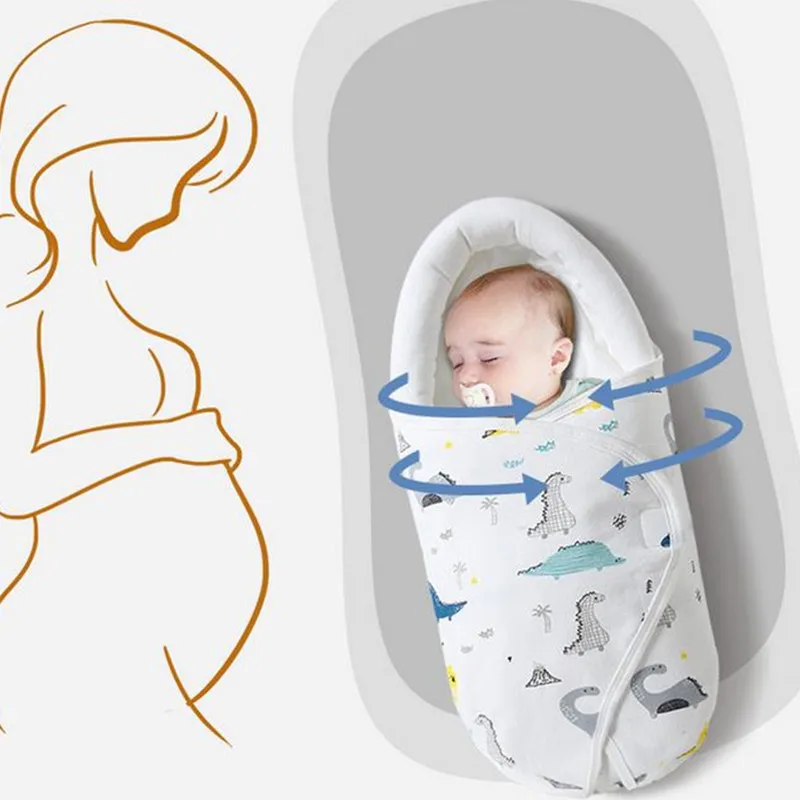 

0-6M Baby Sleeping Bag Newborn Envelope Cocoon Wrap Swaddle Soft 100% Cotton Sleep Blanket Newborn Baby Cotton Blanket Swaddle