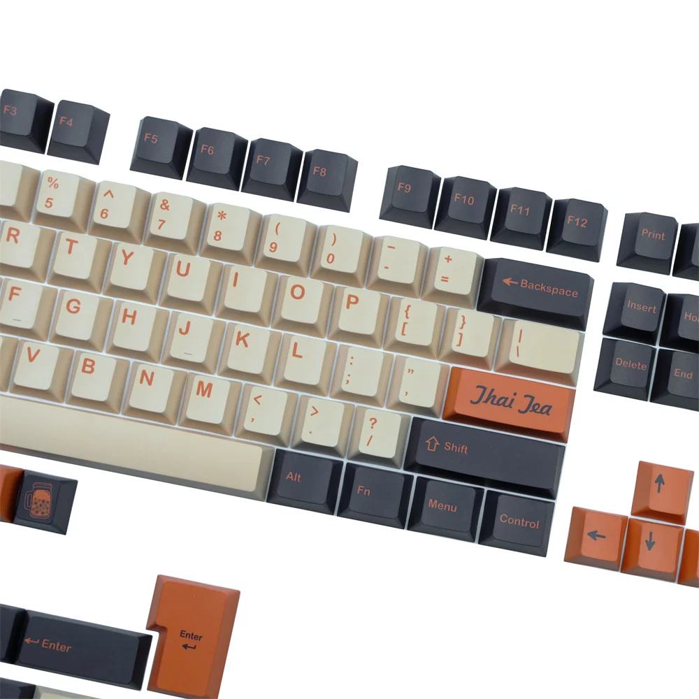 142 клавиши GMK Thai Tea Clone Keycap Cherry Profile Премиум PBT Наборы DYE Subbed для Outemu TTC Крестовые