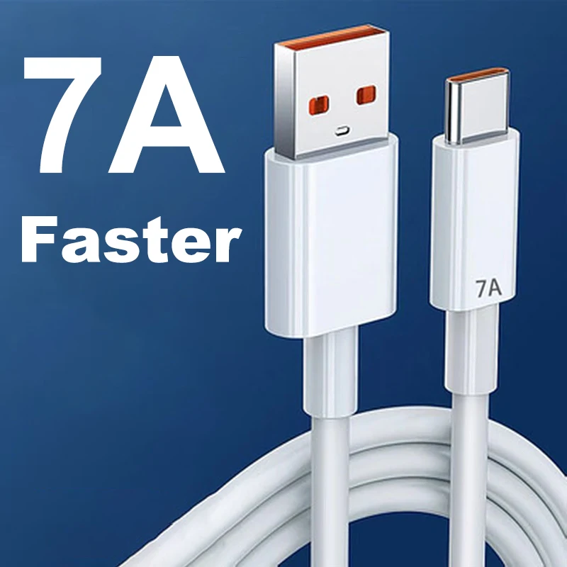 

USB C 100W Mobile Phone Data Cable 7A Super Fast Charging Cable for Huawei Xiaomi Samsung Fast Charging Cable USB Type-C