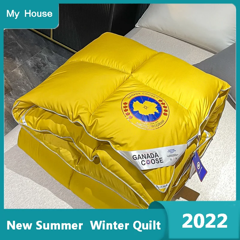 Summer  Winter White Goose Down Autumn Quilt Cotton Hotel Gentle Duck Down Suitable For Large Bedding Luxury Blanket Comforters