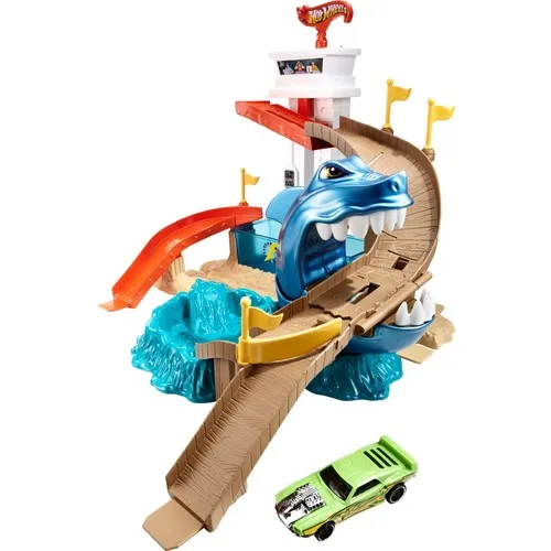 Hot Wheels Color Changing Tools Sharky Play Set-Shark Themed