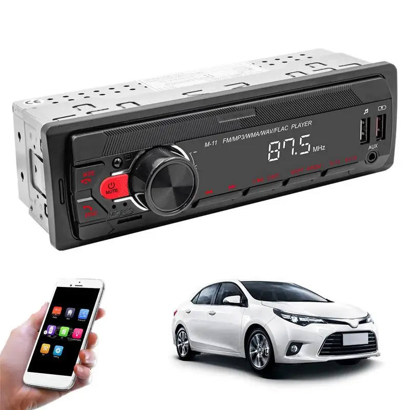 

Radio Car Stereo Radio Systems Stereo For Cars Long Press To Talk Assistant BT Hands-Free Calling USB Playback & Charging