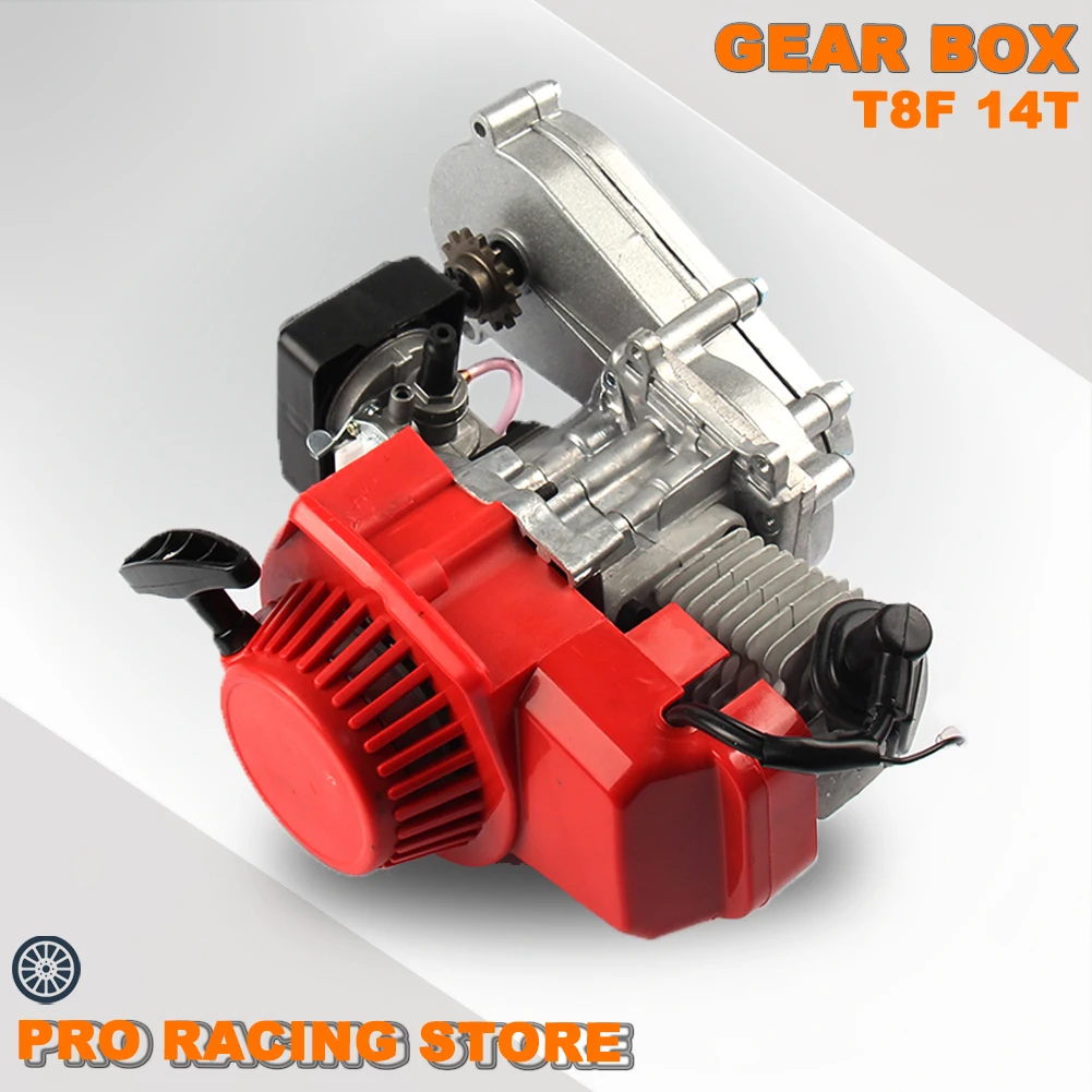 2-тактный двигатель 49CC с шестерней T8F 14t легко запустить карманный велосипед