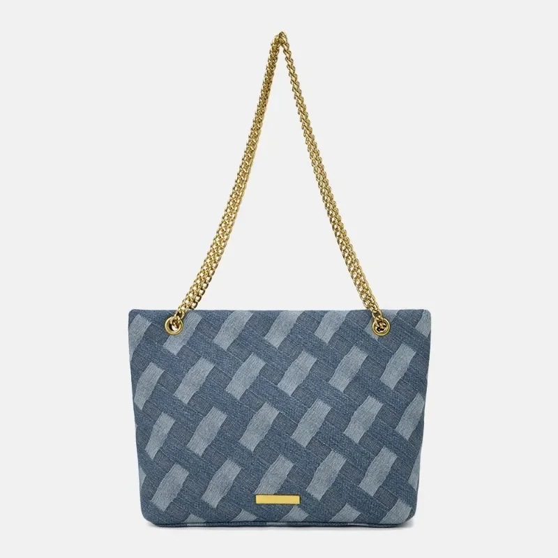 Большая вместительная большая сумка европейская женская голова орла джинсовая