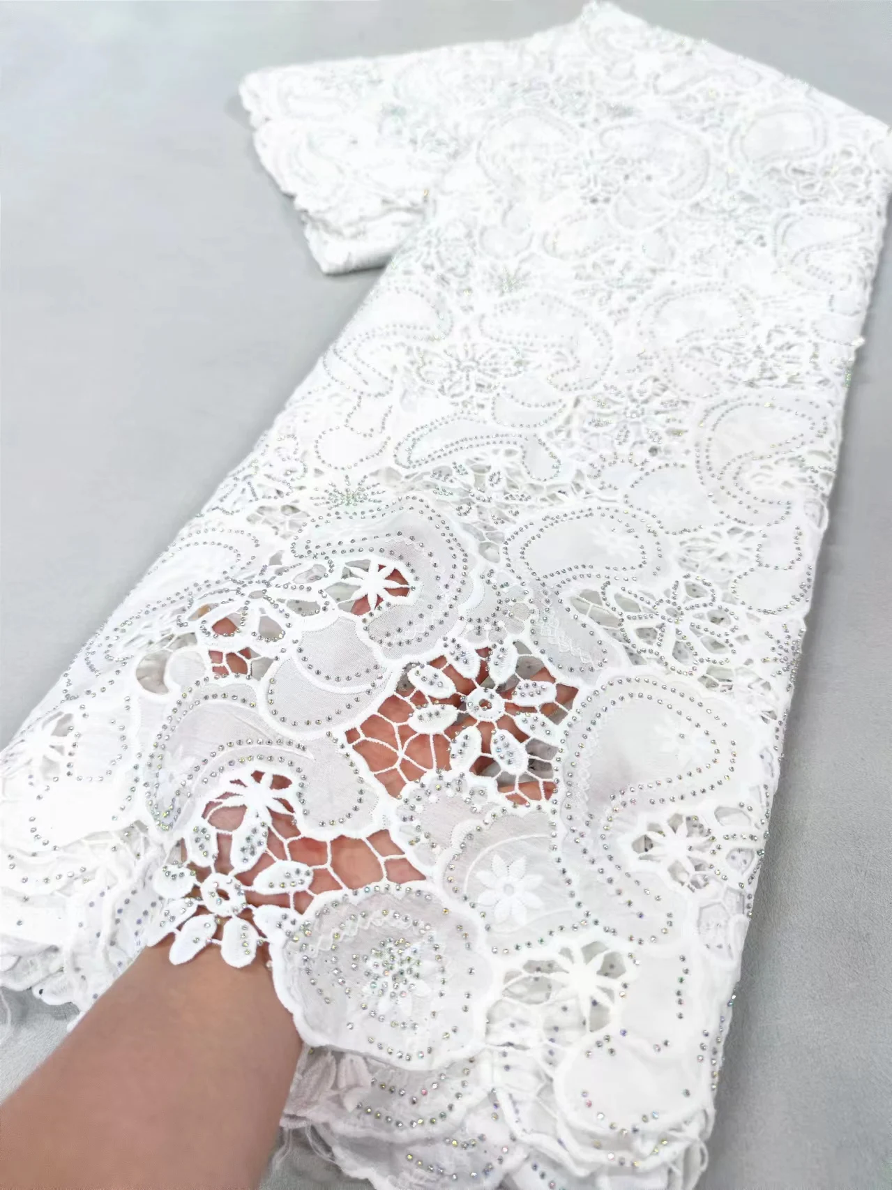 2024 африканская кружевная ткань с блестками нигерийская сетчатая 5 ярдов высокое