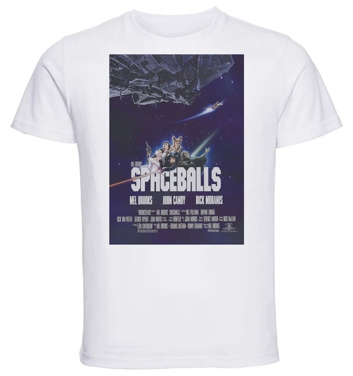 Футболка унисекс-белая-пленка Playbill-игровой мяч Spaceballs