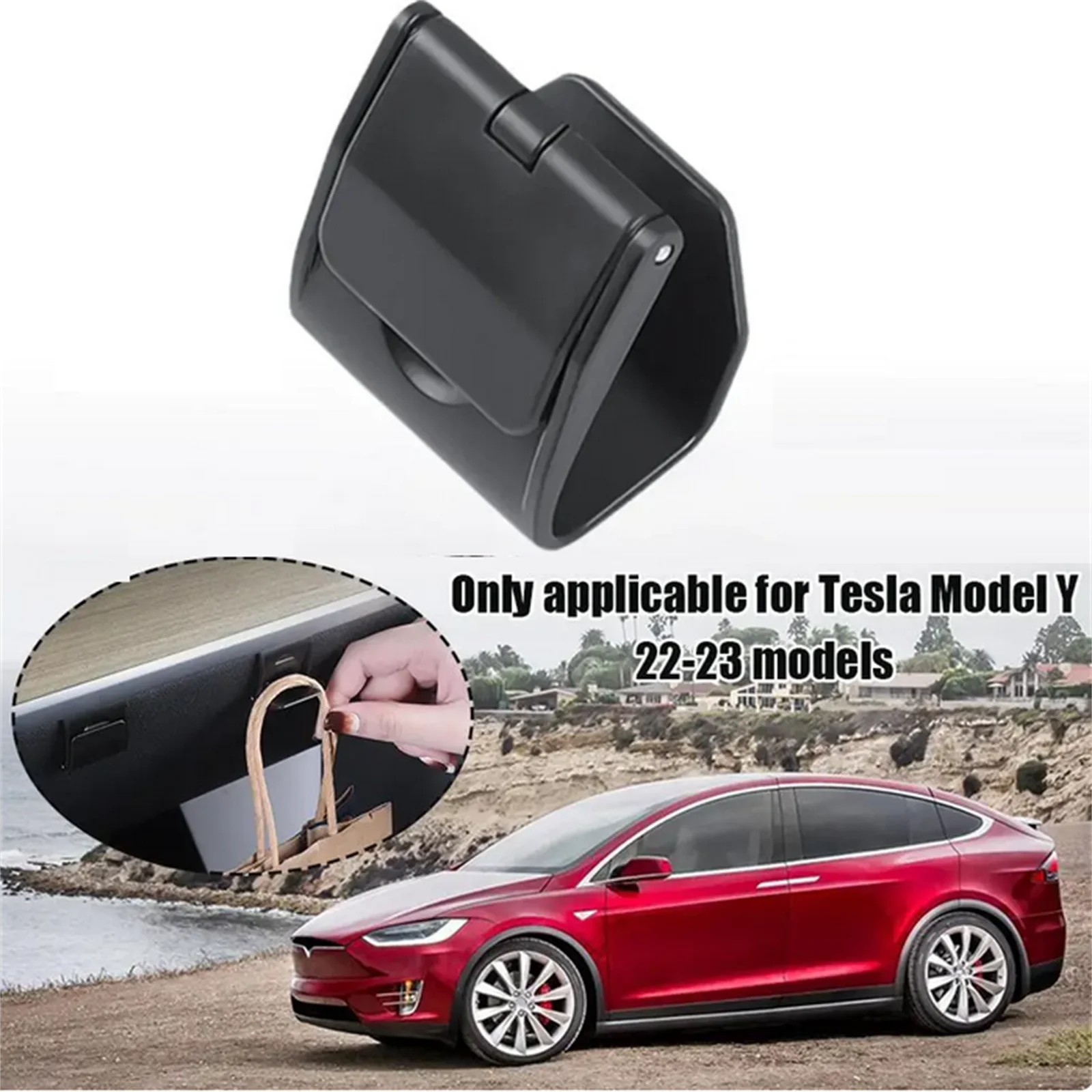 

Автомобильный скрытый крючок для боковой коробки для перчаток для Tesla Mode Y 2022-2023, автомобильные аксессуары, складной скрытый держатель, пластиковый крючок