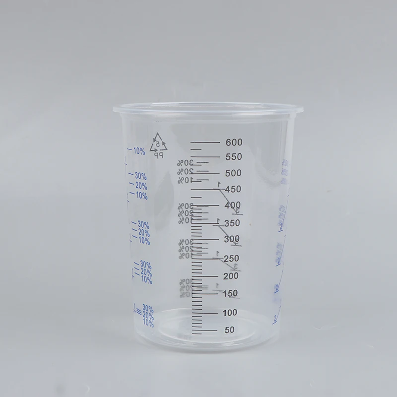 

10/50pcs Paint Mixing Calibrated Cup Plastic Paint Mixing Cups 600ml Mixing Pots