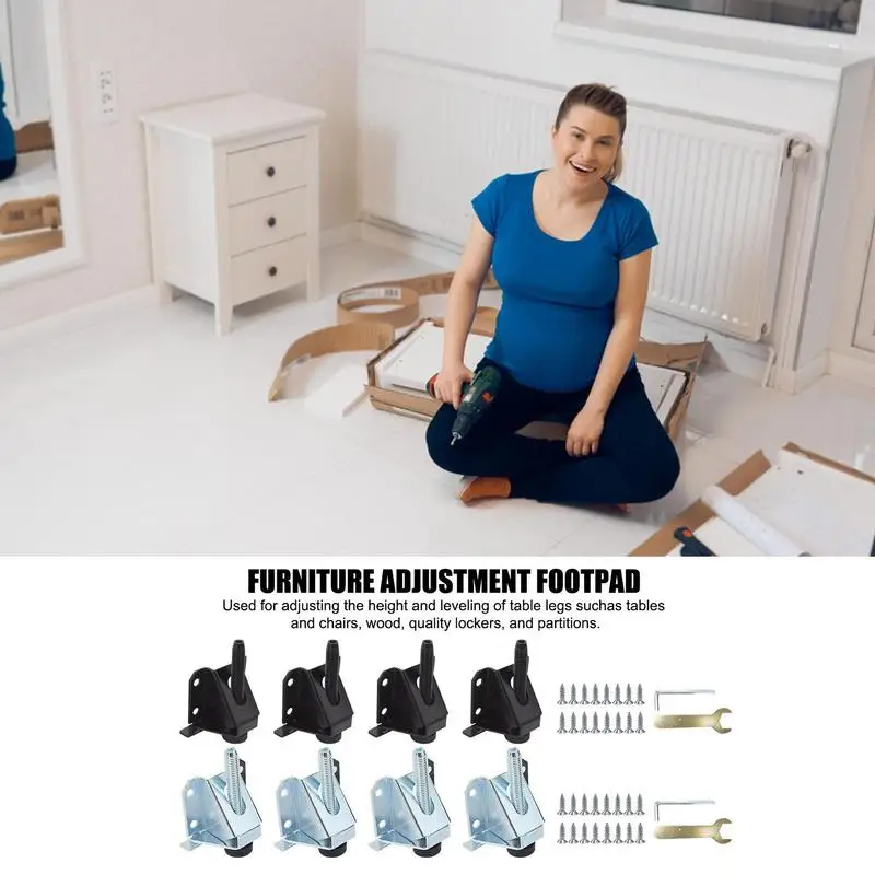 

Furniture Levelers Feet 4pcs Heavy Duty Adjustable Legs For Furniture Large Furniture Levelers Adjustable Furniture Levelers For