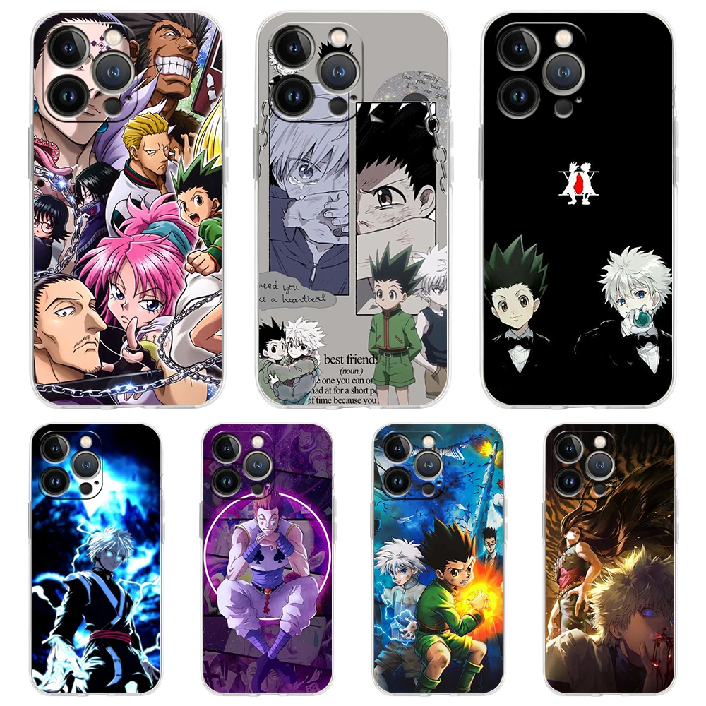 

Hunter X Hunter HXH Transparent Bag Phone Case Cover for iPhone 14 13 12 11 Pro Max X XS Max 14 7 8 Plus Shockproof Soft Shell