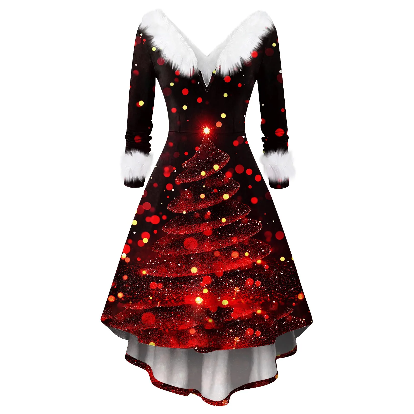 2024 популярное женское модное повседневное тонкое вечернее платье с v-образным