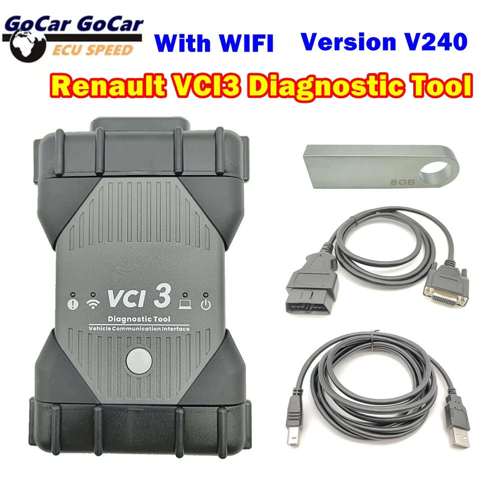 Фото Новейший обновленный RENAULT CAN CLIP VCI3 WIFI поддержка новых автомобилей Till 2025 для Renault VCI 3 лучше, чем Renault VCI диагностический инструмент №1