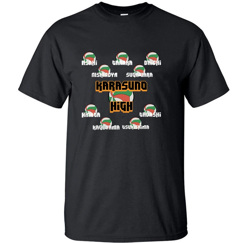 

Haikyuu Ics Japanese Anime Karasuno Harajuku T-shirts T Shirt Shirts Tshirt Men Tee Streetwear Tshirts Summer Cotton Tops Tees