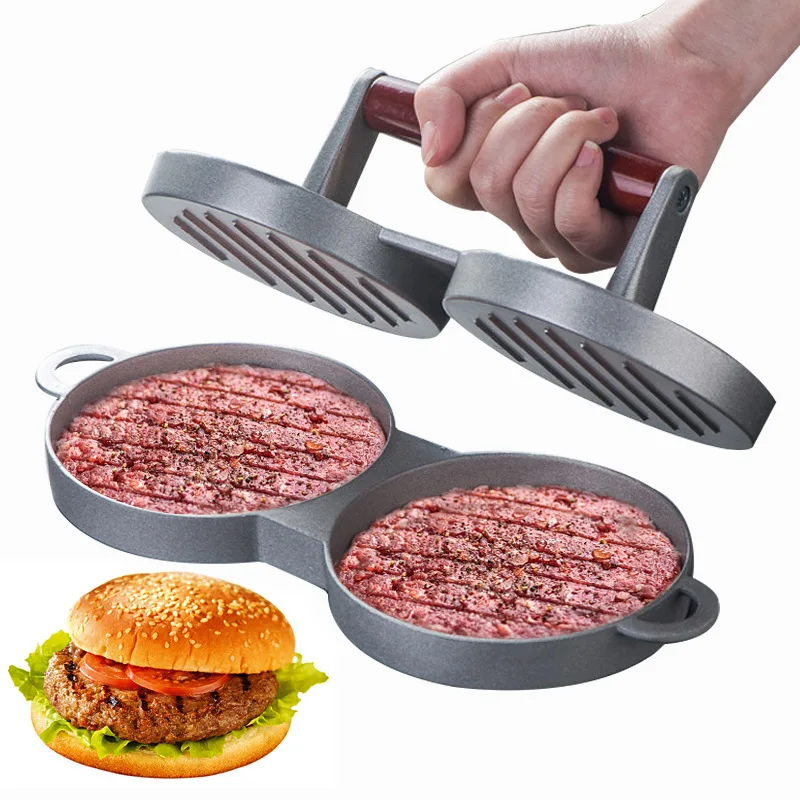 

Aluminum Alloy Patty Makers Kitchen Gadgets Cooking Accessories Hamburguer Equipamentos Cooking Tool utensils Burger Meat Press