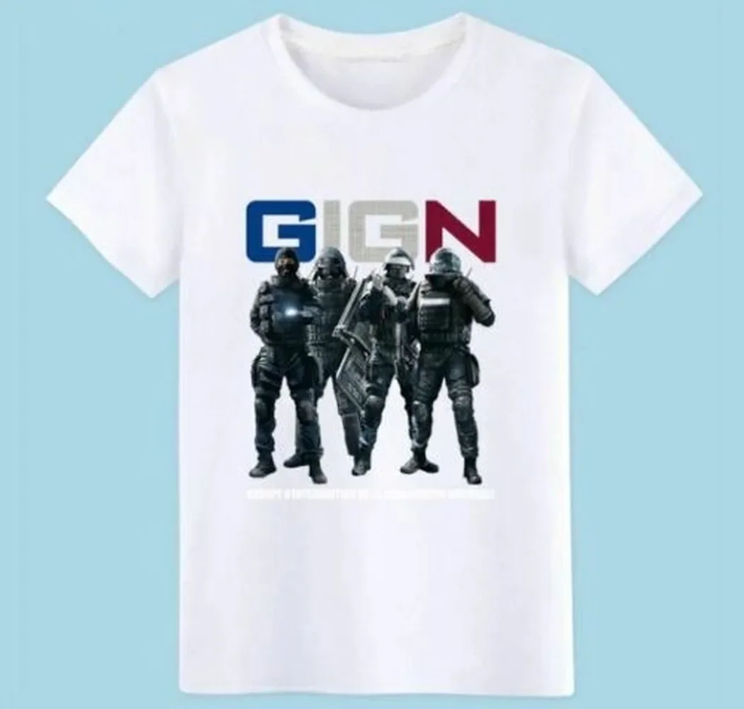 Футболка французской национальной жандармерии Intervention Group GIGN Elite Forces повседневная