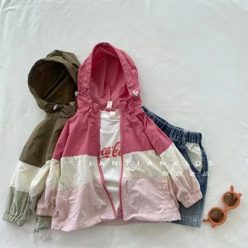 

Spring Autumn Pink Sports Coat Jacket Baby Girl Boys Kids Clothes Jackets For Teens Women Clothing Childrens Outwear Windbreaker