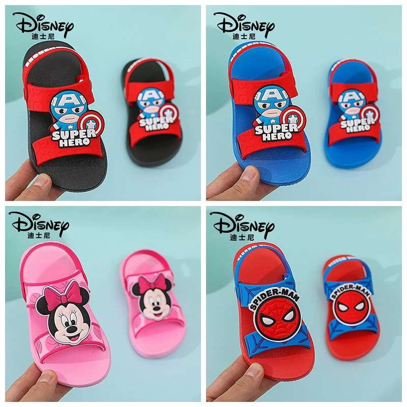 Детская садовая обувь Disney для маленьких мальчиков и девочек сандалии с