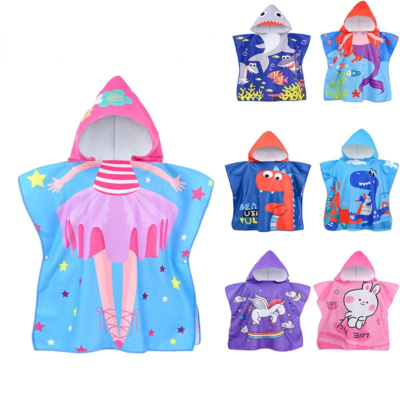 Microfiber Cotton Hooded Beach Towel Newborn Cape Towels Sof