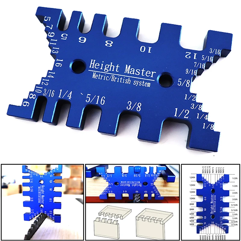 

Метрический/дюймовый Индикатор высоты высокой точности для фрезерного стола, пилы, гравировального станка, столярного измерительного инст...