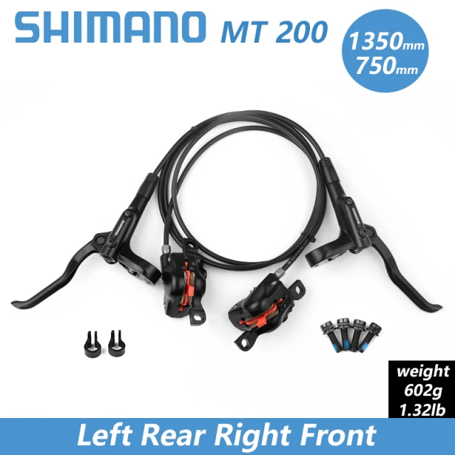Набор велосипедных гидравлических дисковых тормозов Shimano MT200 алюминиевый рычаг